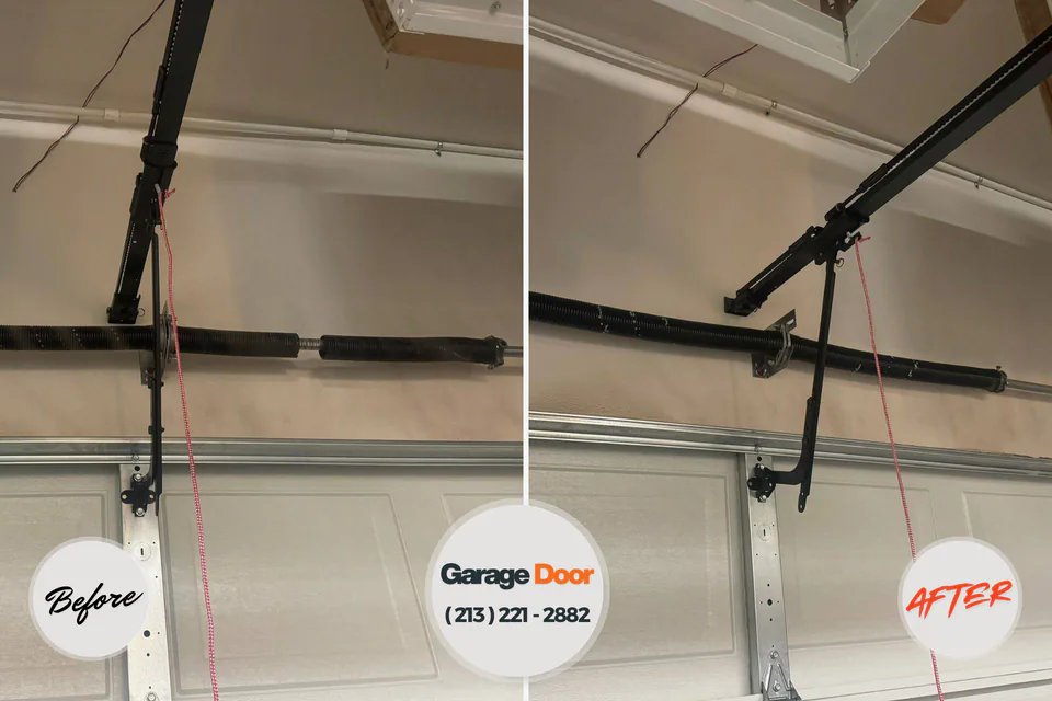 Before and after: garage door repair Fox Farm-College, WY